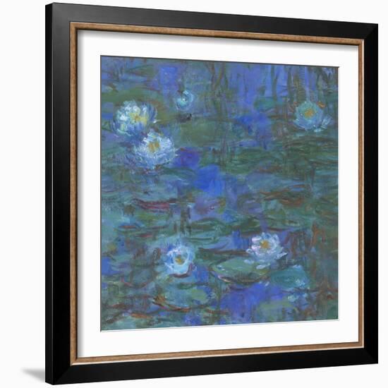 Nymphéas bleus-Claude Monet-Framed Giclee Print