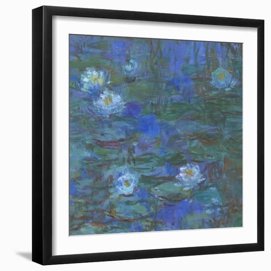 Nymphéas bleus-Claude Monet-Framed Giclee Print