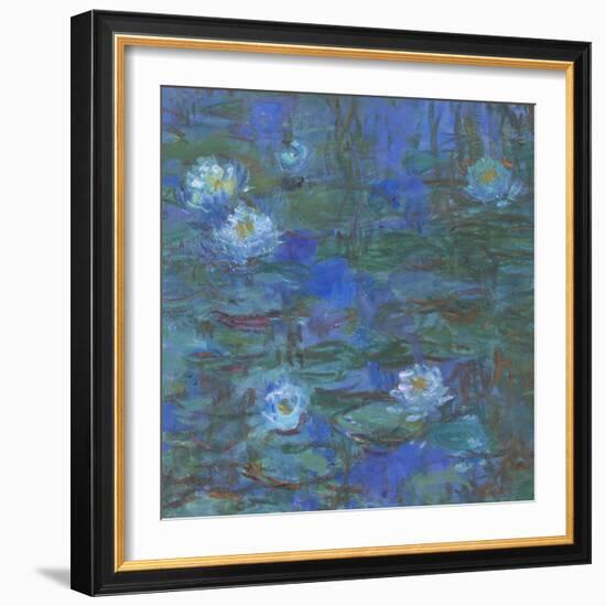 Nymphéas bleus-Claude Monet-Framed Giclee Print