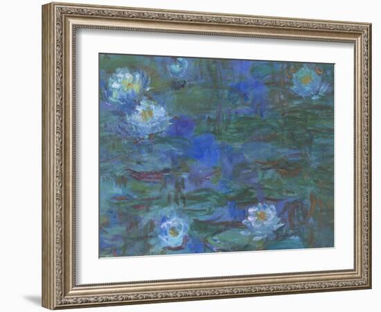 Nymphéas bleus-Claude Monet-Framed Giclee Print