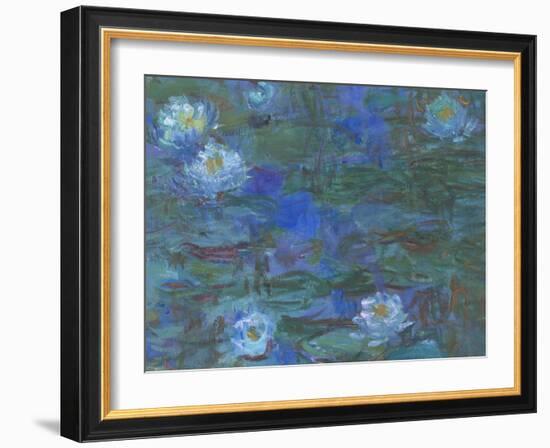 Nymphéas bleus-Claude Monet-Framed Giclee Print