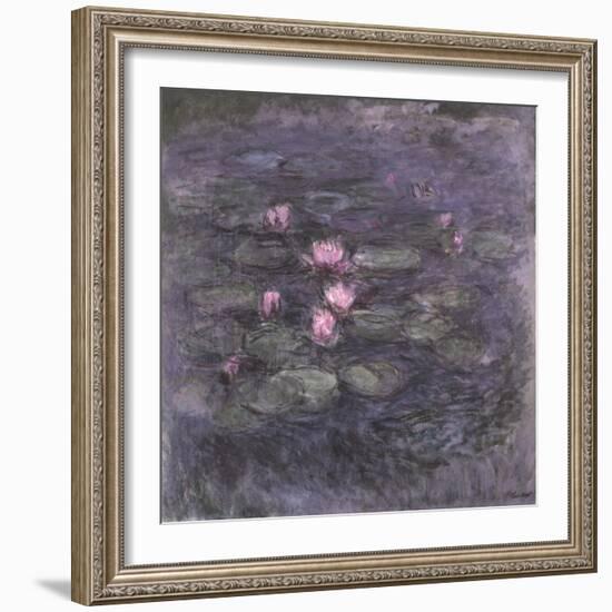 Nymphéas, c.1914 (oil on canvas)-Claude Monet-Framed Giclee Print