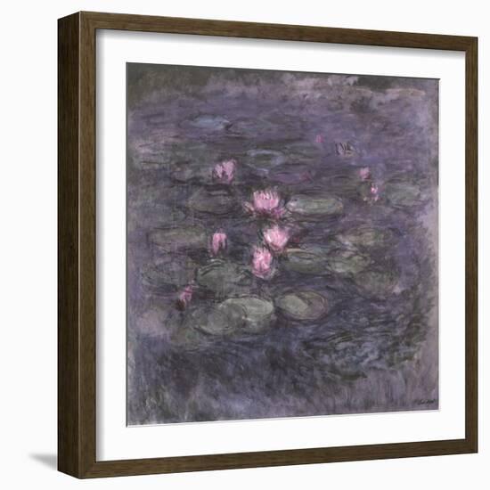 Nymphéas, c.1914 (oil on canvas)-Claude Monet-Framed Giclee Print