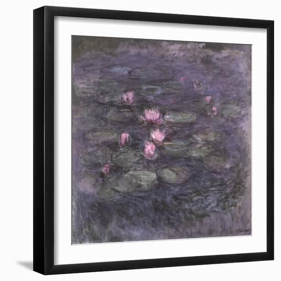 Nymphéas, c.1914 (oil on canvas)-Claude Monet-Framed Giclee Print