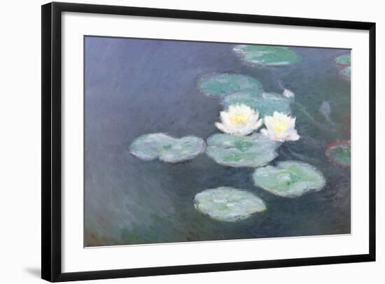 Nympheas Effet du Soir-Claude Monet-Framed Art Print