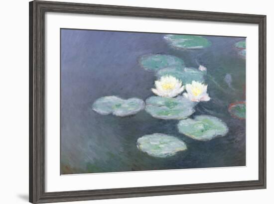 Nympheas Effet du Soir-Claude Monet-Framed Art Print