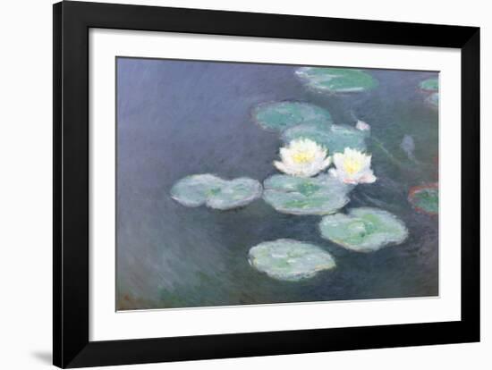 Nympheas Effet du Soir-Claude Monet-Framed Art Print