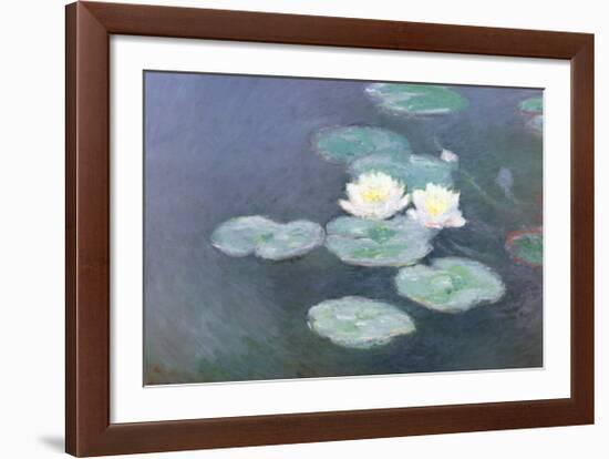 Nympheas Effet du Soir-Claude Monet-Framed Art Print