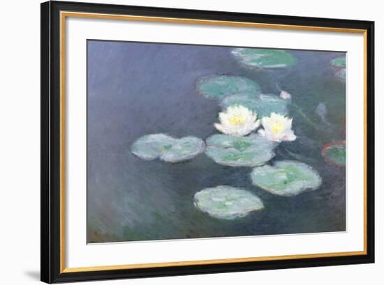 Nympheas Effet du Soir-Claude Monet-Framed Art Print