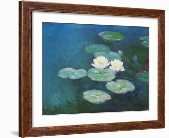 Nympheas in the Evening-Claude Monet-Framed Art Print