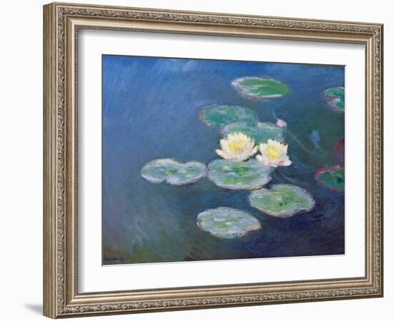 Nympheas: Sun Effects-Claude Monet-Framed Giclee Print