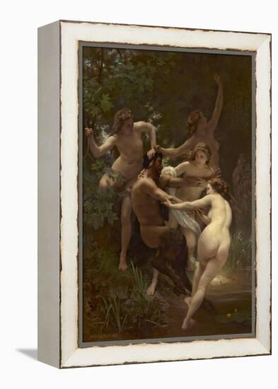 Nymphs and Satyr, 1873 (Oil on Canvas)-William-Adolphe Bouguereau-Framed Premier Image Canvas