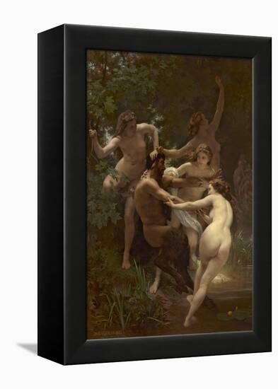 Nymphs and Satyr, 1873 (Oil on Canvas)-William-Adolphe Bouguereau-Framed Premier Image Canvas