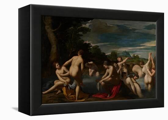 Nymphs at the Bath, C.1600-Ippolito Scarsella-Framed Premier Image Canvas