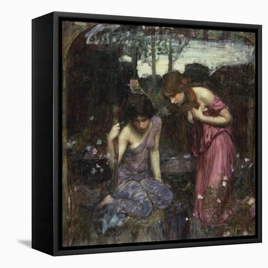 Nymphs Finding the Head of Orpheus-John William Waterhouse-Framed Premier Image Canvas