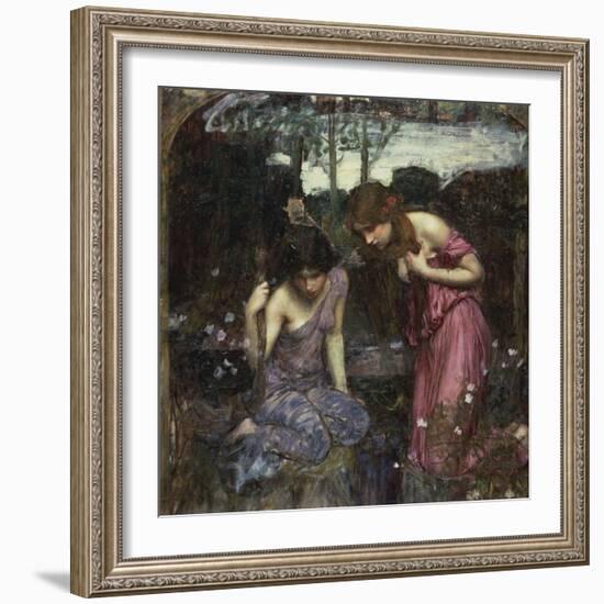 Nymphs Finding the Head of Orpheus-John William Waterhouse-Framed Giclee Print