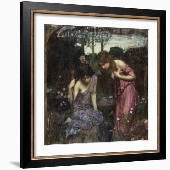 Nymphs Finding the Head of Orpheus-John William Waterhouse-Framed Giclee Print