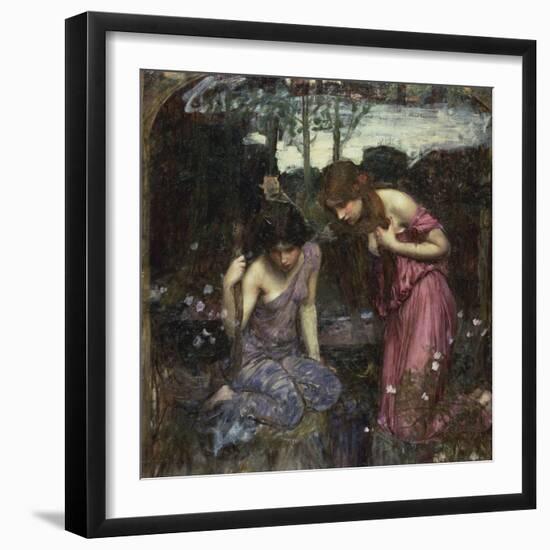 Nymphs Finding the Head of Orpheus-John William Waterhouse-Framed Giclee Print