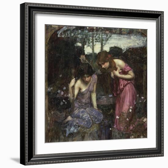 Nymphs Finding the Head of Orpheus-John William Waterhouse-Framed Giclee Print