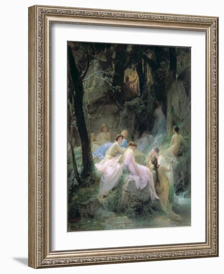 Nymphs Listening to the Songs of Orpheus, 1853-Charles Francois Jalabert-Framed Giclee Print