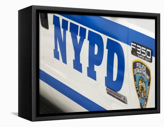 Nypd Police Car, Manhattan, New York City, New York, USA-Amanda Hall-Framed Premier Image Canvas