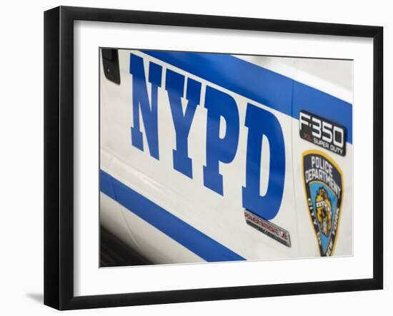 Nypd Police Car, Manhattan, New York City, New York, USA-Amanda Hall-Framed Photographic Print