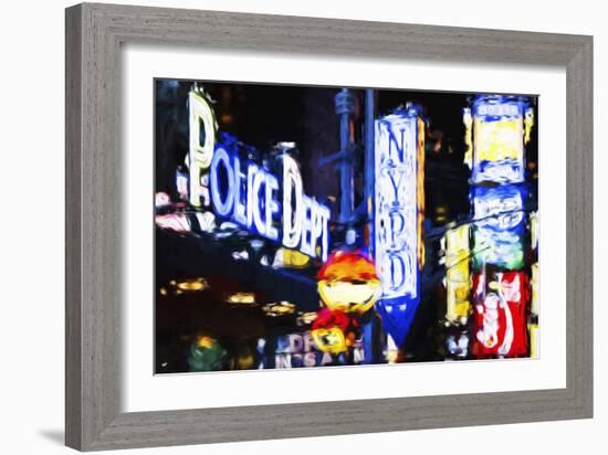 NYPD Police Dept - In the Style of Oil Painting-Philippe Hugonnard-Framed Giclee Print