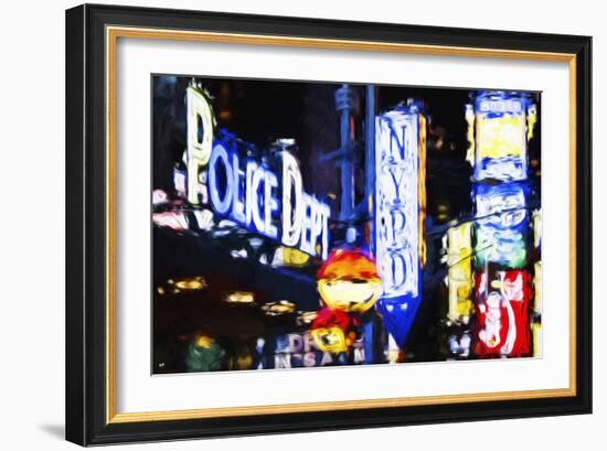 NYPD Police Dept - In the Style of Oil Painting-Philippe Hugonnard-Framed Giclee Print