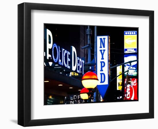 Nypd Police Dept, Times Square, Manhattan, New York City, USA-Philippe Hugonnard-Framed Photographic Print