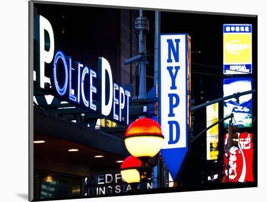 Nypd Police Dept, Times Square, Manhattan, New York City, USA-Philippe Hugonnard-Mounted Photographic Print