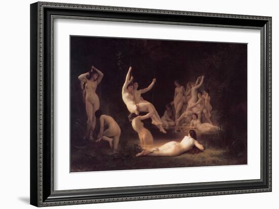 Nyphaeum-William Adolphe Bouguereau-Framed Premium Giclee Print