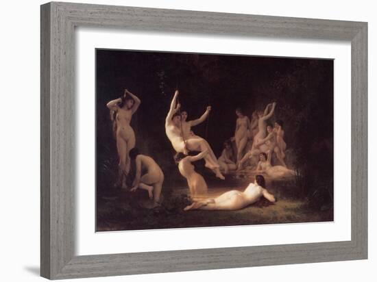 Nyphaeum-William Adolphe Bouguereau-Framed Art Print