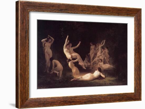 Nyphaeum-William Adolphe Bouguereau-Framed Art Print