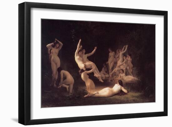 Nyphaeum-William Adolphe Bouguereau-Framed Art Print