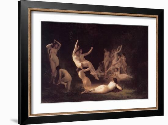 Nyphaeum-William Adolphe Bouguereau-Framed Art Print