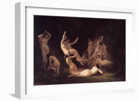 Nyphaeum-William Adolphe Bouguereau-Framed Art Print