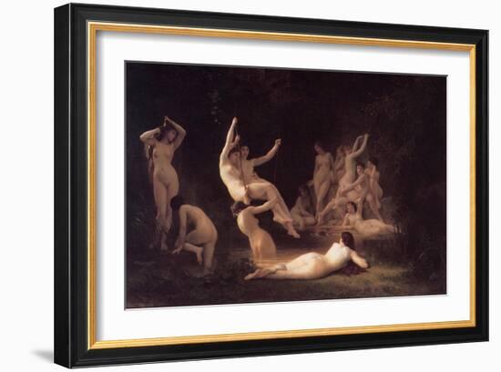 Nyphaeum-William Adolphe Bouguereau-Framed Art Print