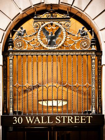 Nysc 30 Wall Street Building Financial District Manhattan New York City Us Usa Vintage Colors Photographic Print Philippe Hugonnard Art Com