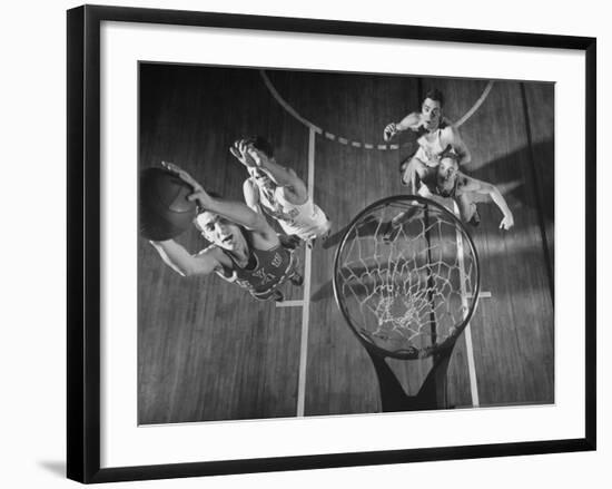 Nyu Basketball Team Playing in Game-Ralph Morse-Framed Photographic Print