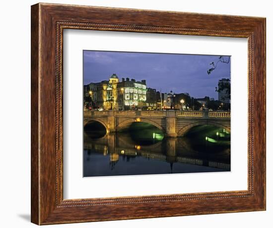 O'Connell Bridge, River Liffy, Dublin, Ireland-David Barnes-Framed Photographic Print