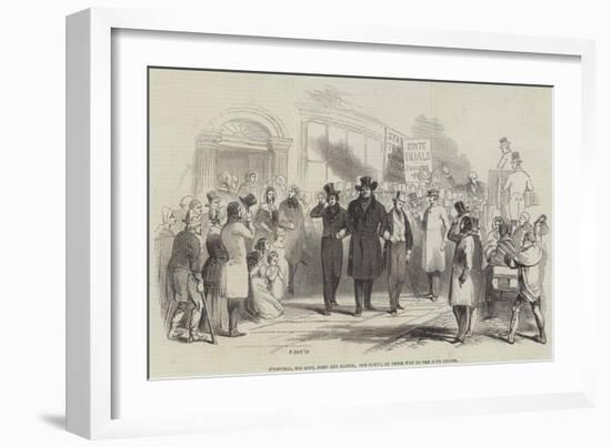 O'Connell, His Sons, John and Daniel, and Party, on their Way to the Four Courts-null-Framed Giclee Print