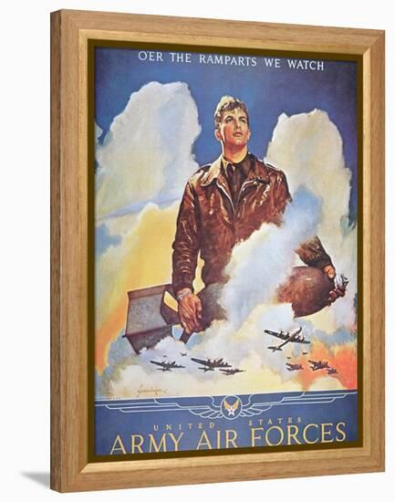 O'Er the Ramparts We Watch', 2nd World War Us Air Force Poster-null-Framed Premier Image Canvas
