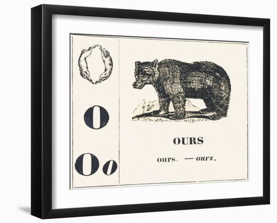 O for Bear, 1850 (Engraving)-Louis Simon (1810-1870) Lassalle-Framed Giclee Print