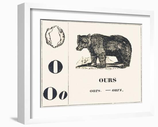 O for Bear, 1850 (Engraving)-Louis Simon (1810-1870) Lassalle-Framed Giclee Print