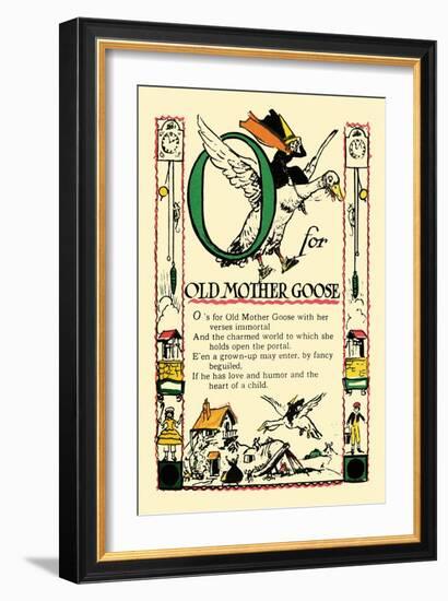 O for Old Mother Goose-Tony Sarge-Framed Art Print