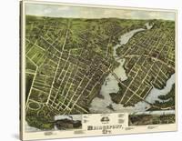 View of Bridgeport, Connecticut, 1875-O^H^ Bailey-Framed Art Print