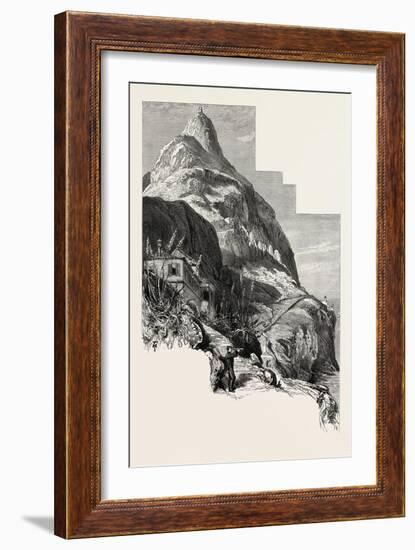 O'Hara Tower and the Governor's Cottage, Gibraltar and Ronda, 19th Century-null-Framed Giclee Print