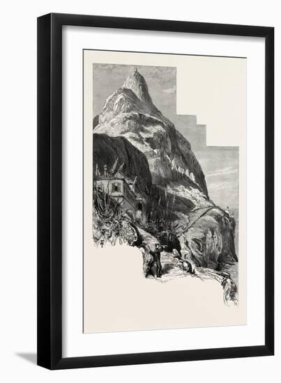 O'Hara Tower and the Governor's Cottage, Gibraltar and Ronda, 19th Century-null-Framed Giclee Print
