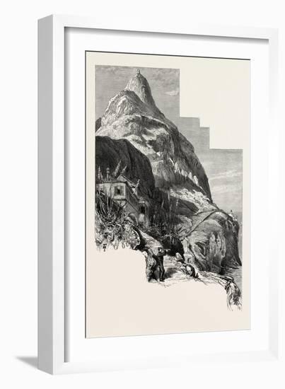 O'Hara Tower and the Governor's Cottage, Gibraltar and Ronda, 19th Century-null-Framed Giclee Print