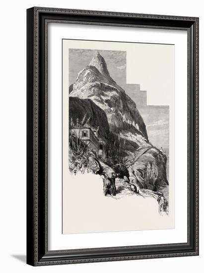 O'Hara Tower and the Governor's Cottage, Gibraltar and Ronda, 19th Century-null-Framed Giclee Print